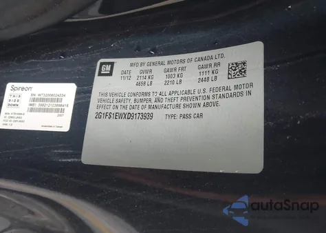 2013 Chevrolet Camaro 1Ss from USA, damaged, VIN 2G1FS1EWXD9173939